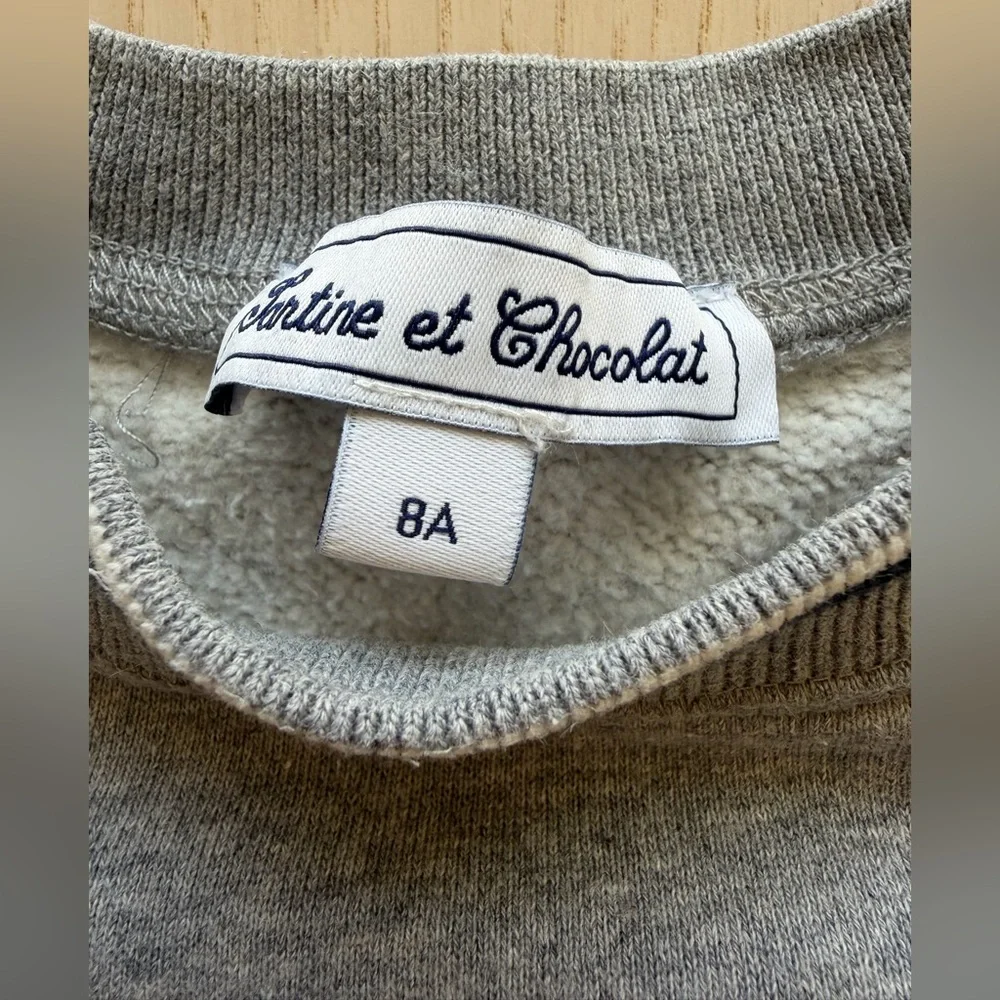 Tartine et Chocolat Gray Bear Sweatshirt Size 8A (8 Years) Paris